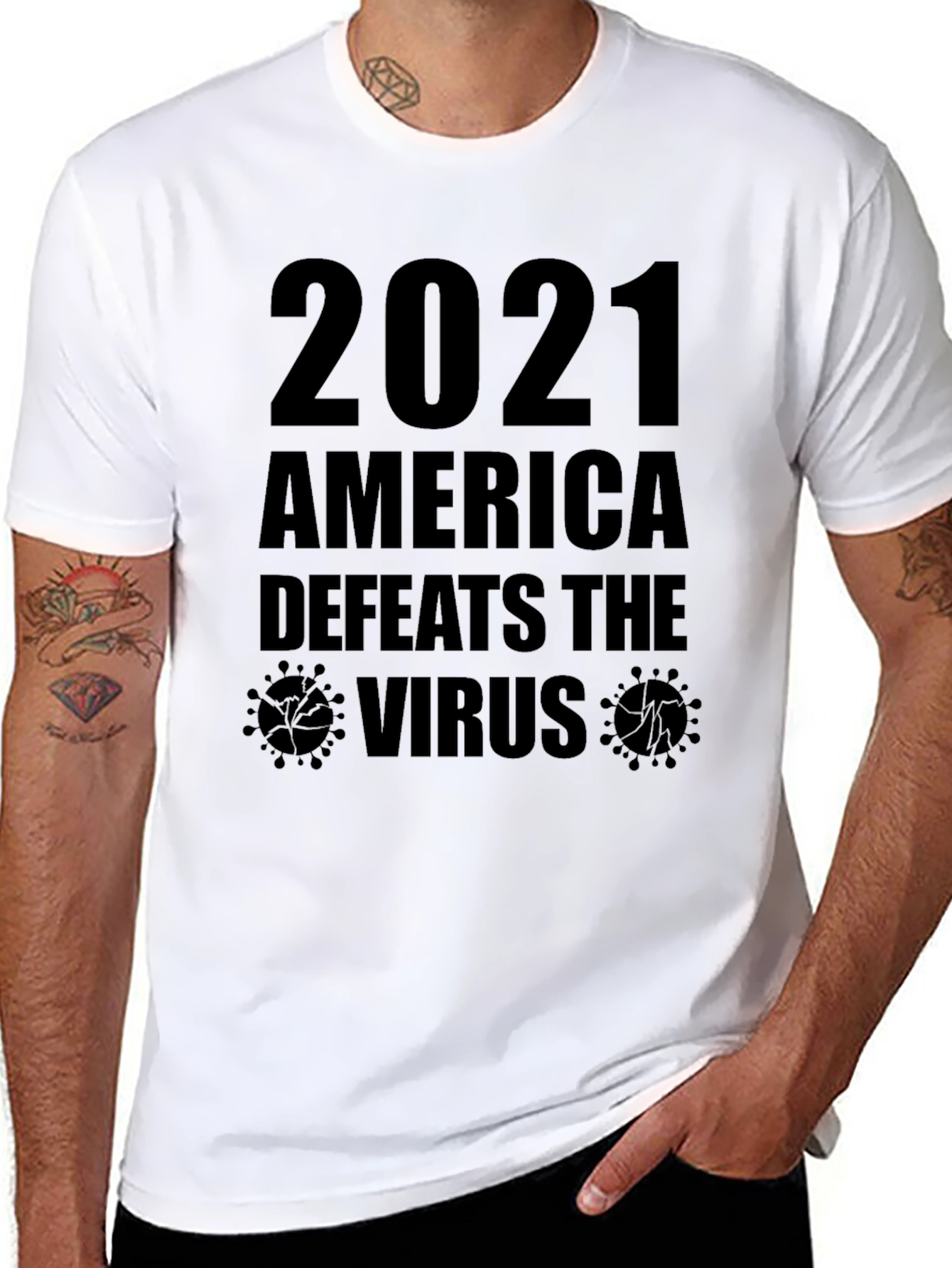 Camiseta Hombre 2021 América Derrota al Virus