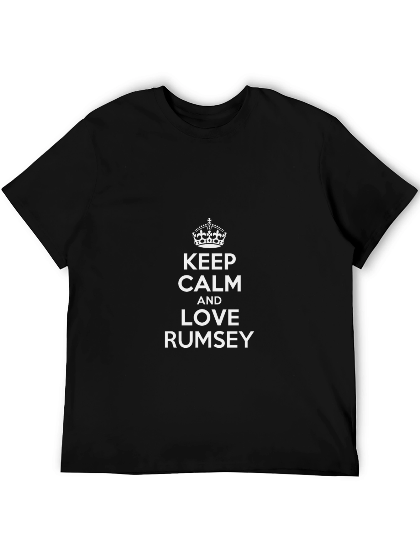 Camiseta Negra Keep Calm and Love Rumsey