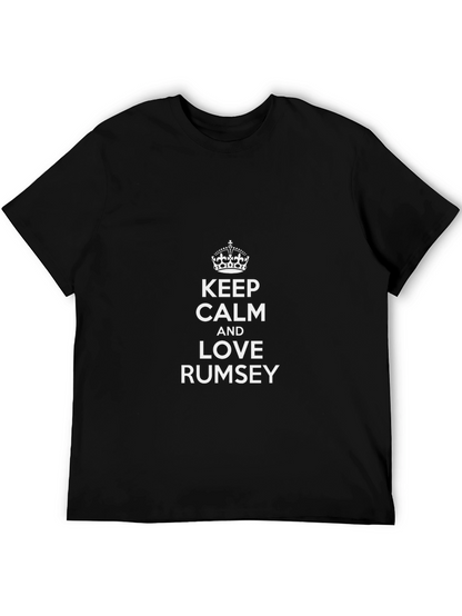 Camiseta Negra Keep Calm and Love Rumsey