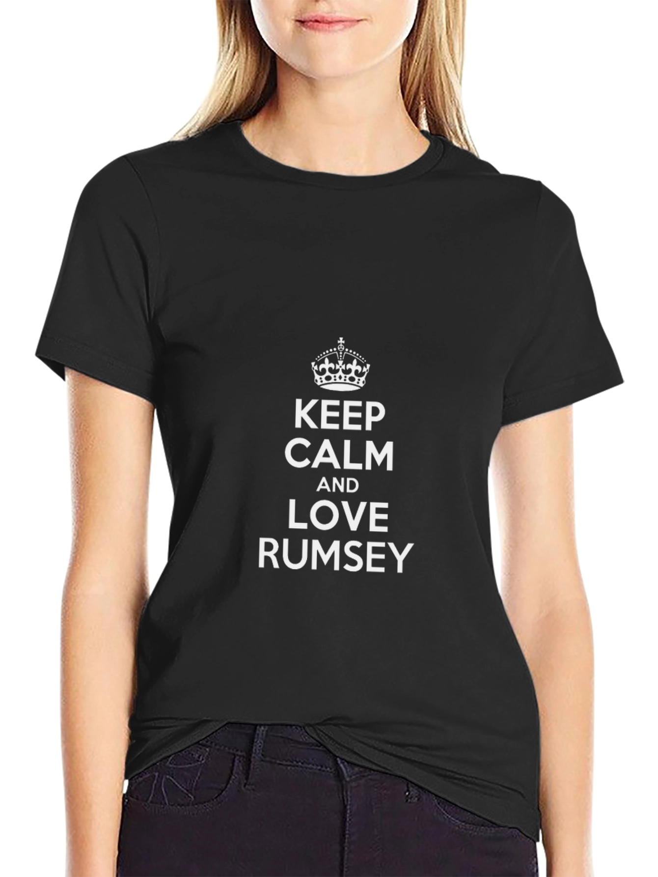 Camiseta Negra Keep Calm and Love Rumsey