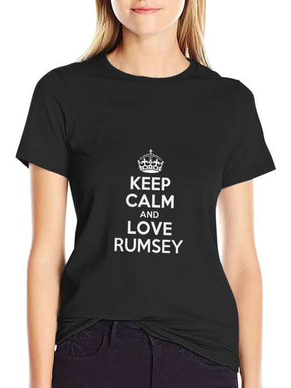 Camiseta Negra Keep Calm and Love Rumsey