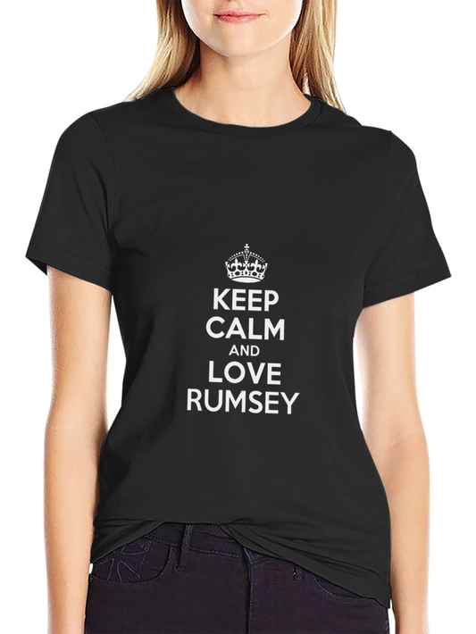 Camiseta Negra Keep Calm and Love Rumsey