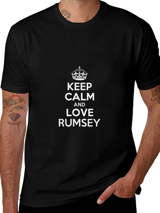 Camiseta Negra Keep Calm and Love Rumsey