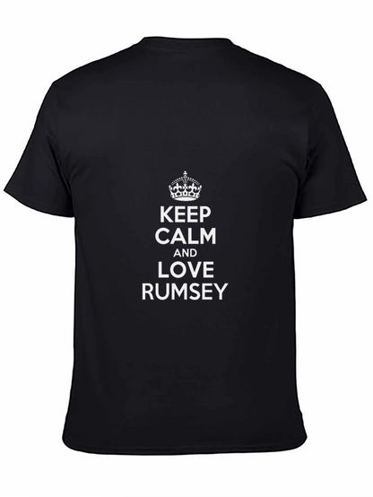 Camiseta Negra Keep Calm and Love Rumsey
