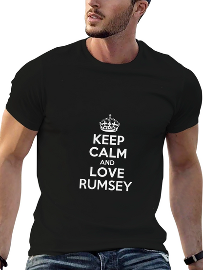 Camiseta Negra Keep Calm and Love Rumsey