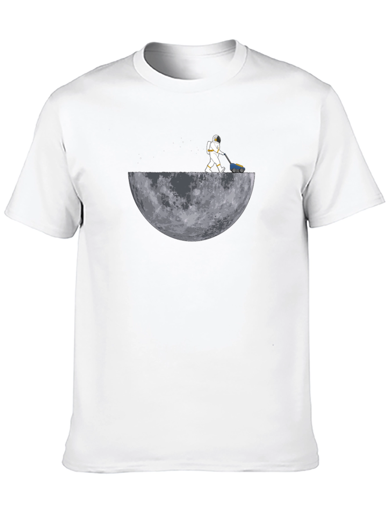 Camiseta Negra Astronauta Cortando la Luna