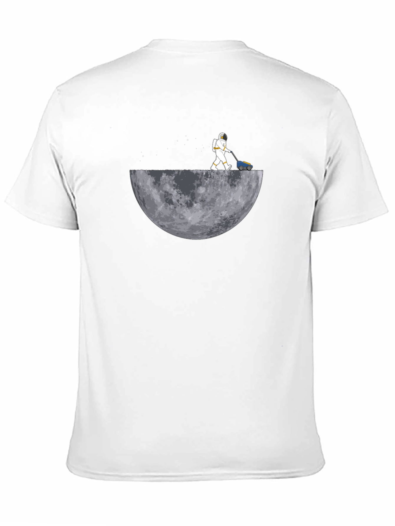 Camiseta Negra Astronauta Cortando la Luna