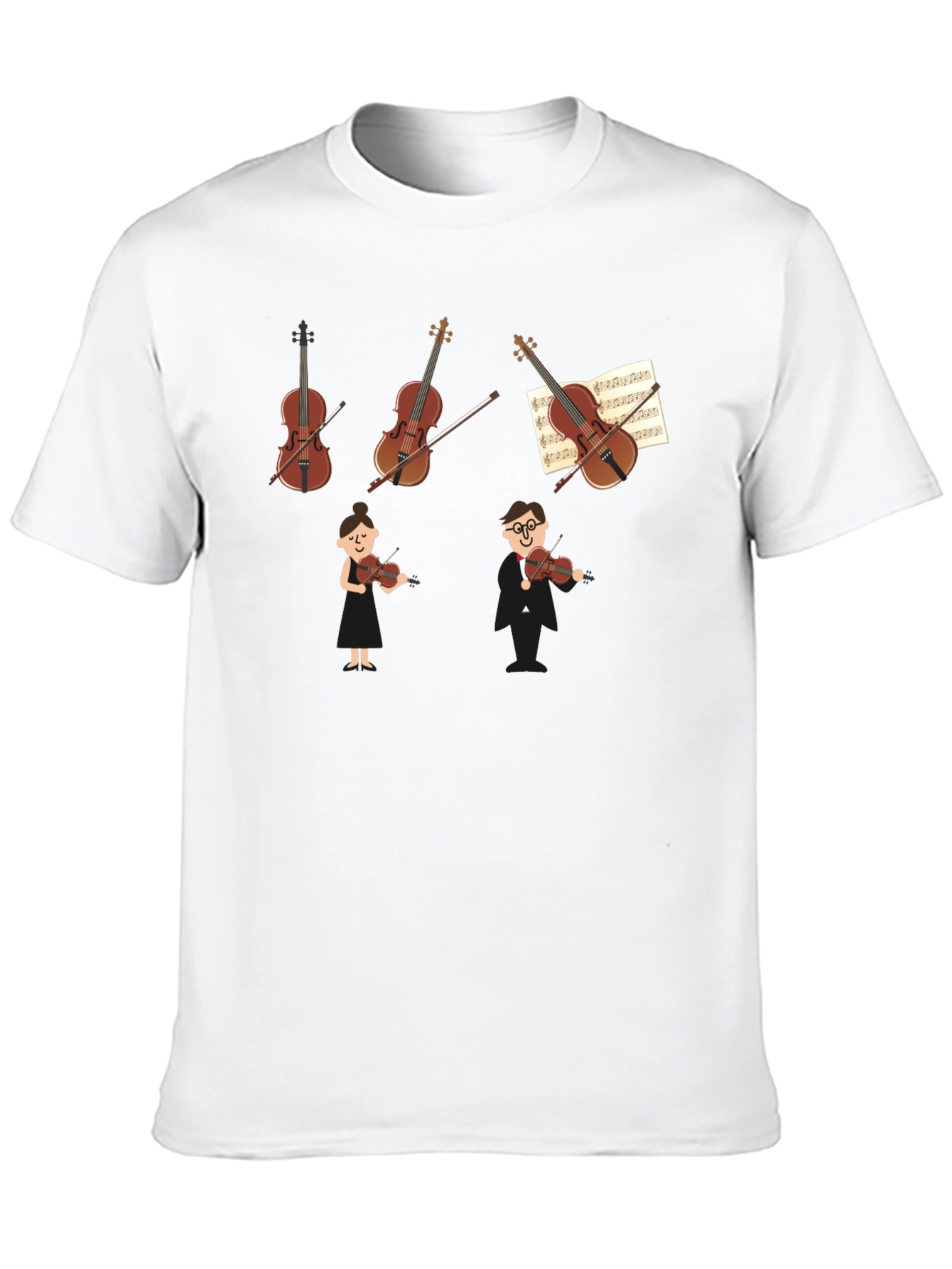 Camiseta Negra con Diseño Musical