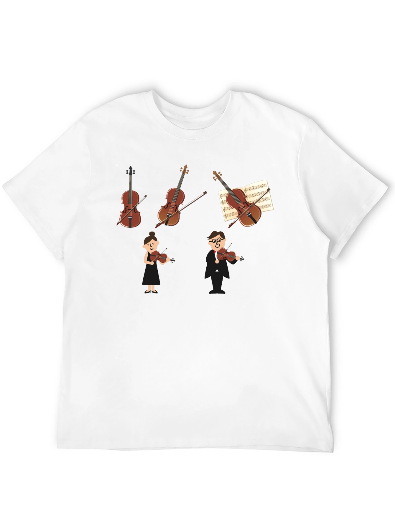 Camiseta Negra con Diseño Musical