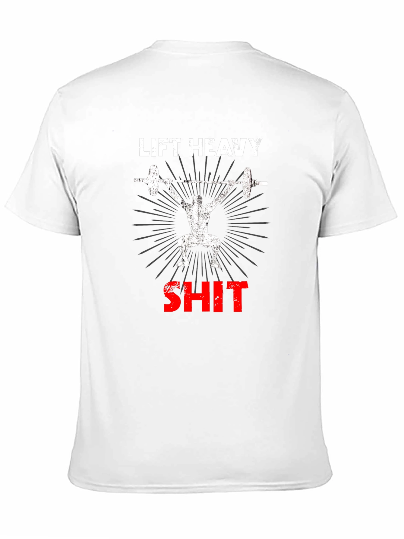 Camiseta Negra de Levantamiento de Pesas Lift Heavy SH*T