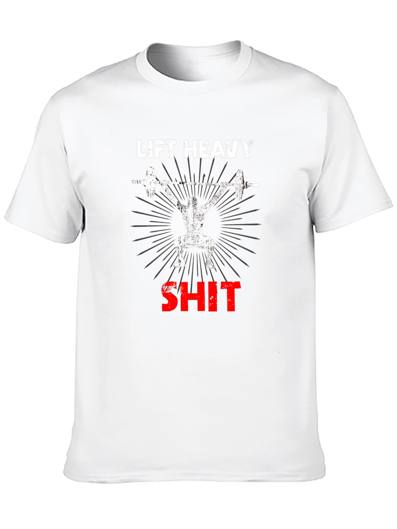 Camiseta Negra de Levantamiento de Pesas Lift Heavy SH*T
