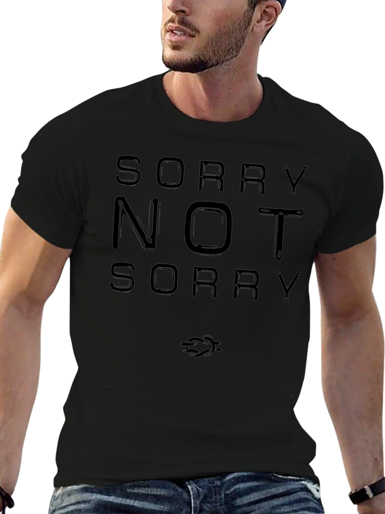 Camiseta Negra: Sorry Not Sorry