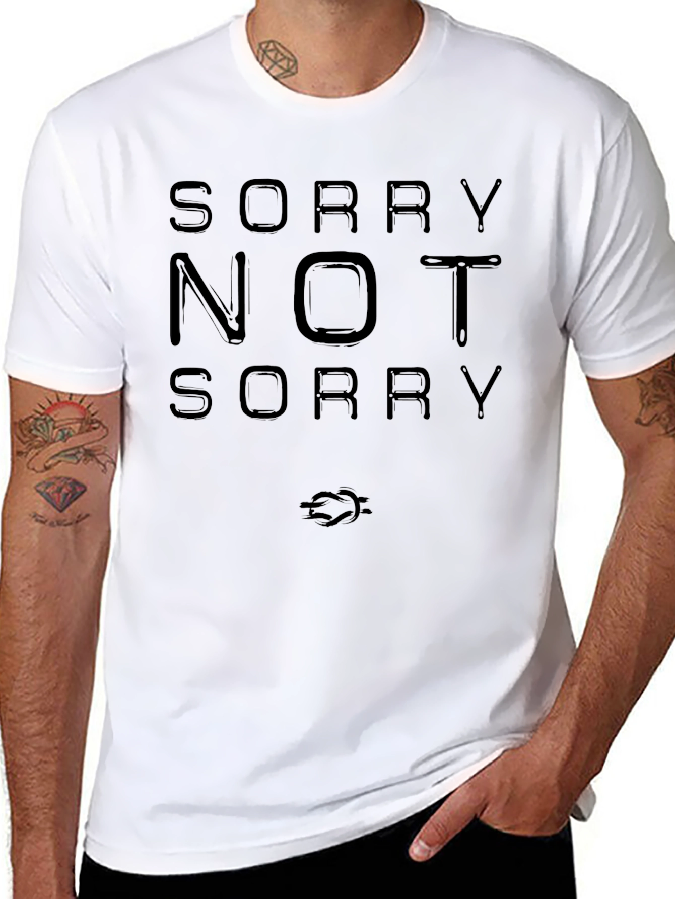 Camiseta Negra: Sorry Not Sorry