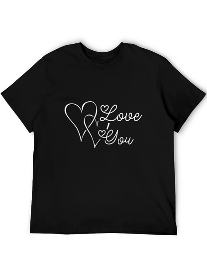 Camiseta Negra con Diseño Love You