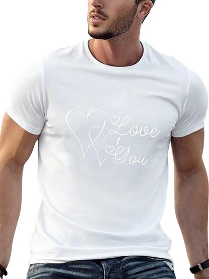 Camiseta Negra con Diseño Love You
