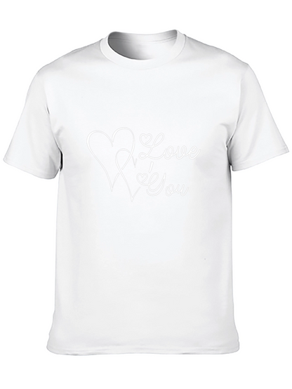 Camiseta Negra con Diseño Love You
