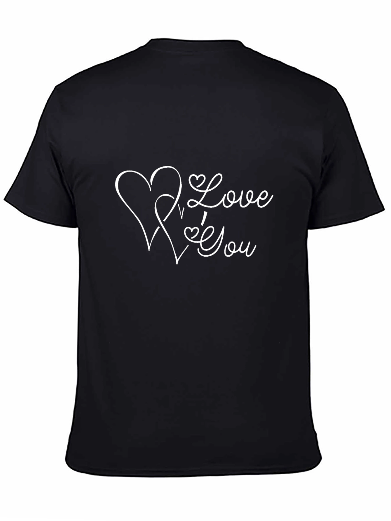 Camiseta Negra con Diseño Love You