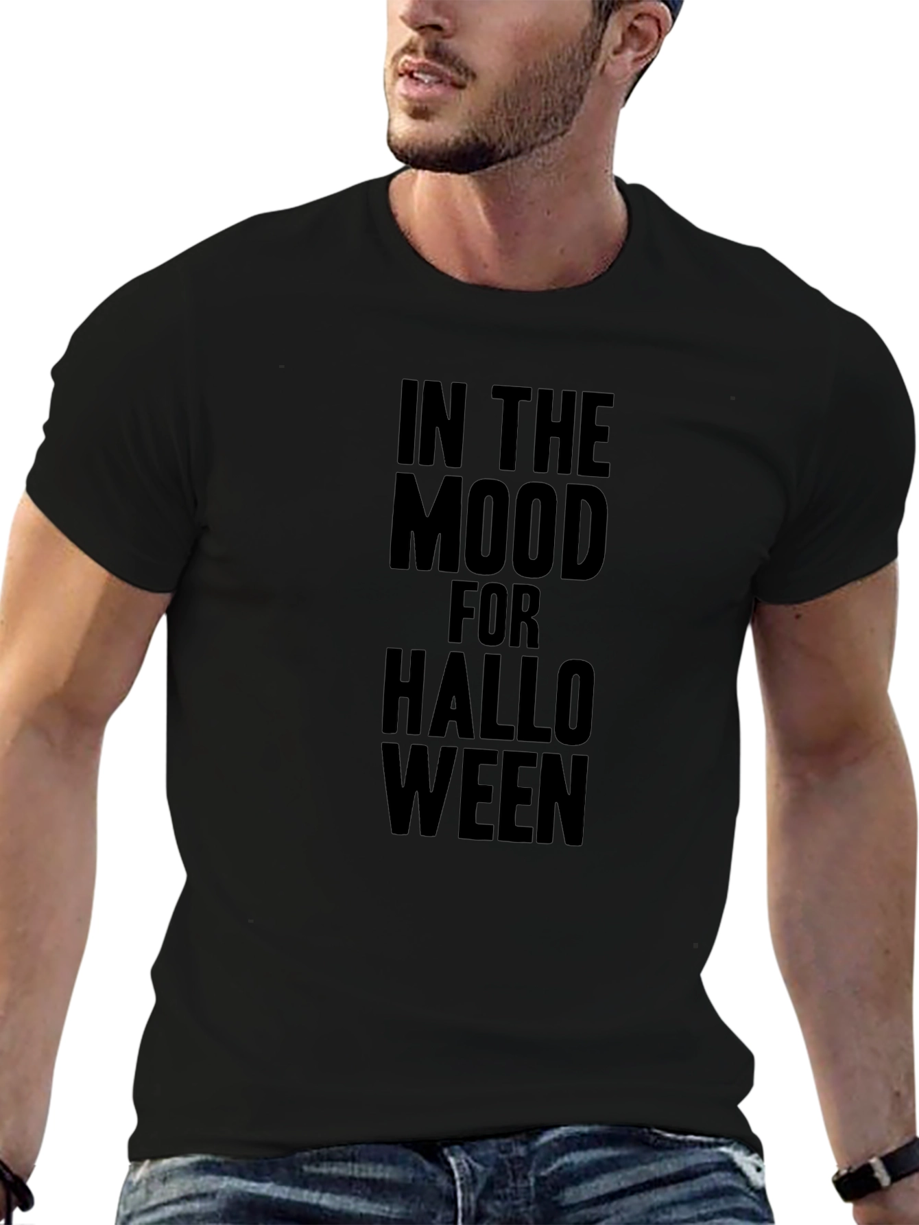 Camiseta Negra: En Modo Halloween
