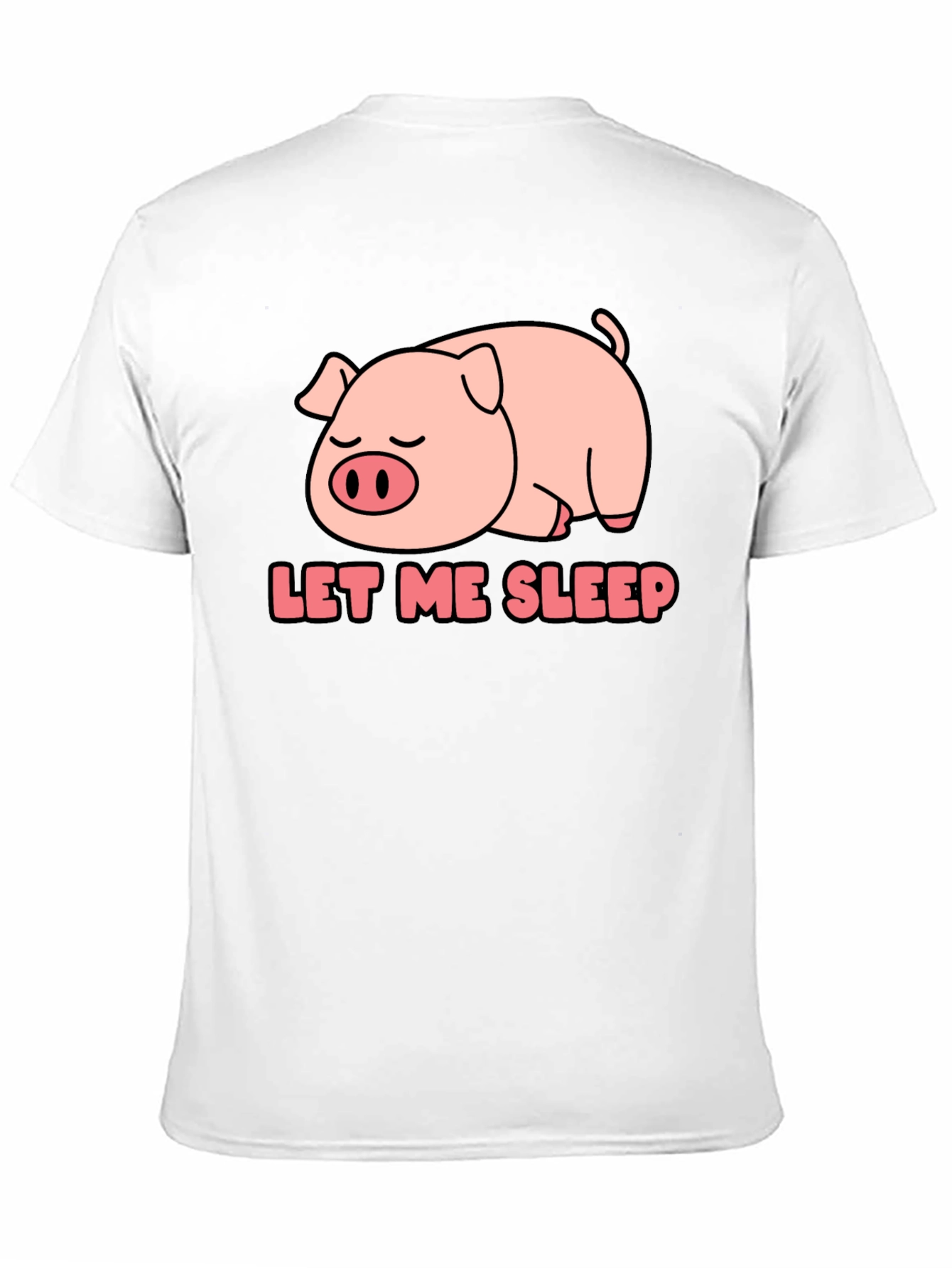 Camiseta Negra Déjame Dormir con Cerdo Adorable