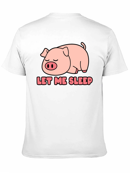 Camiseta Negra Déjame Dormir con Cerdo Adorable