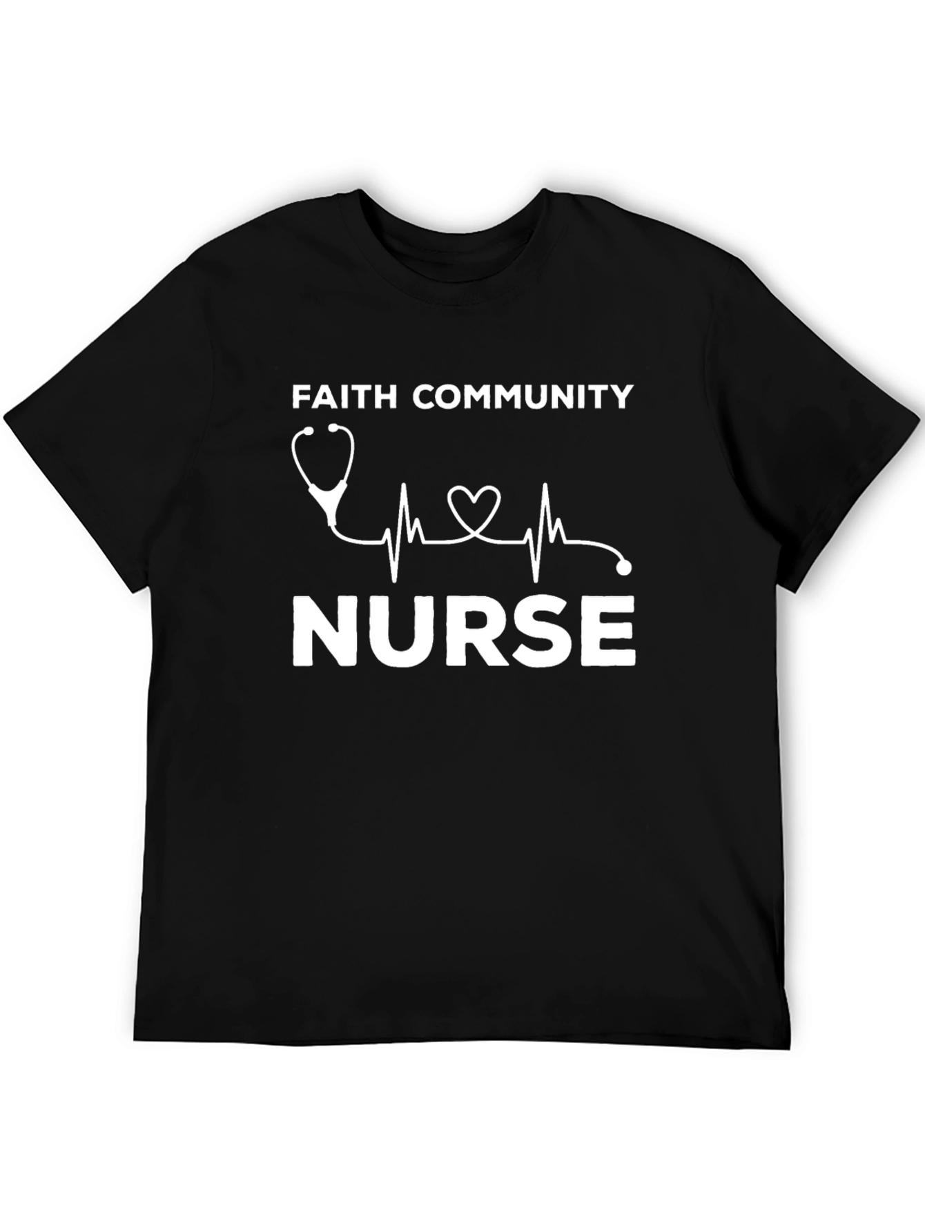 Camiseta Negra Faith Community Nurse