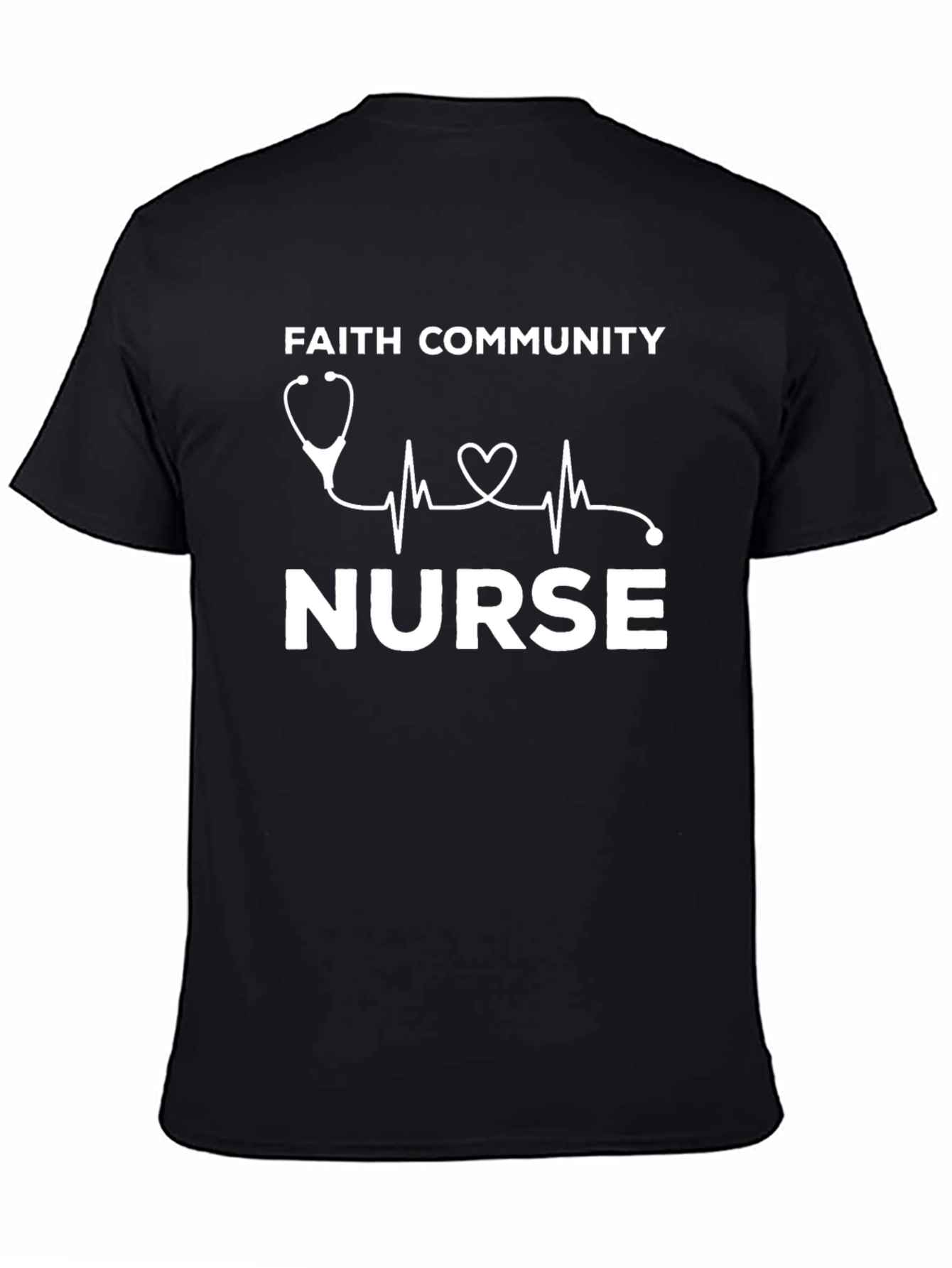 Camiseta Negra Faith Community Nurse