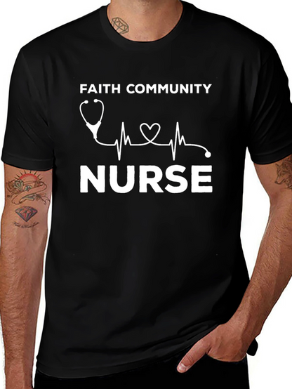 Camiseta Negra Faith Community Nurse