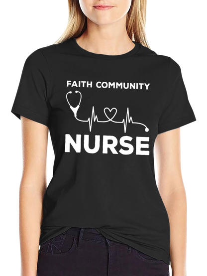 Camiseta Negra Faith Community Nurse