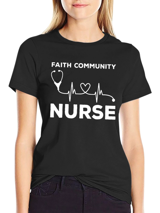 Camiseta Negra Faith Community Nurse