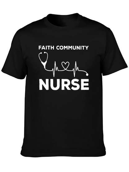 Camiseta Negra Faith Community Nurse