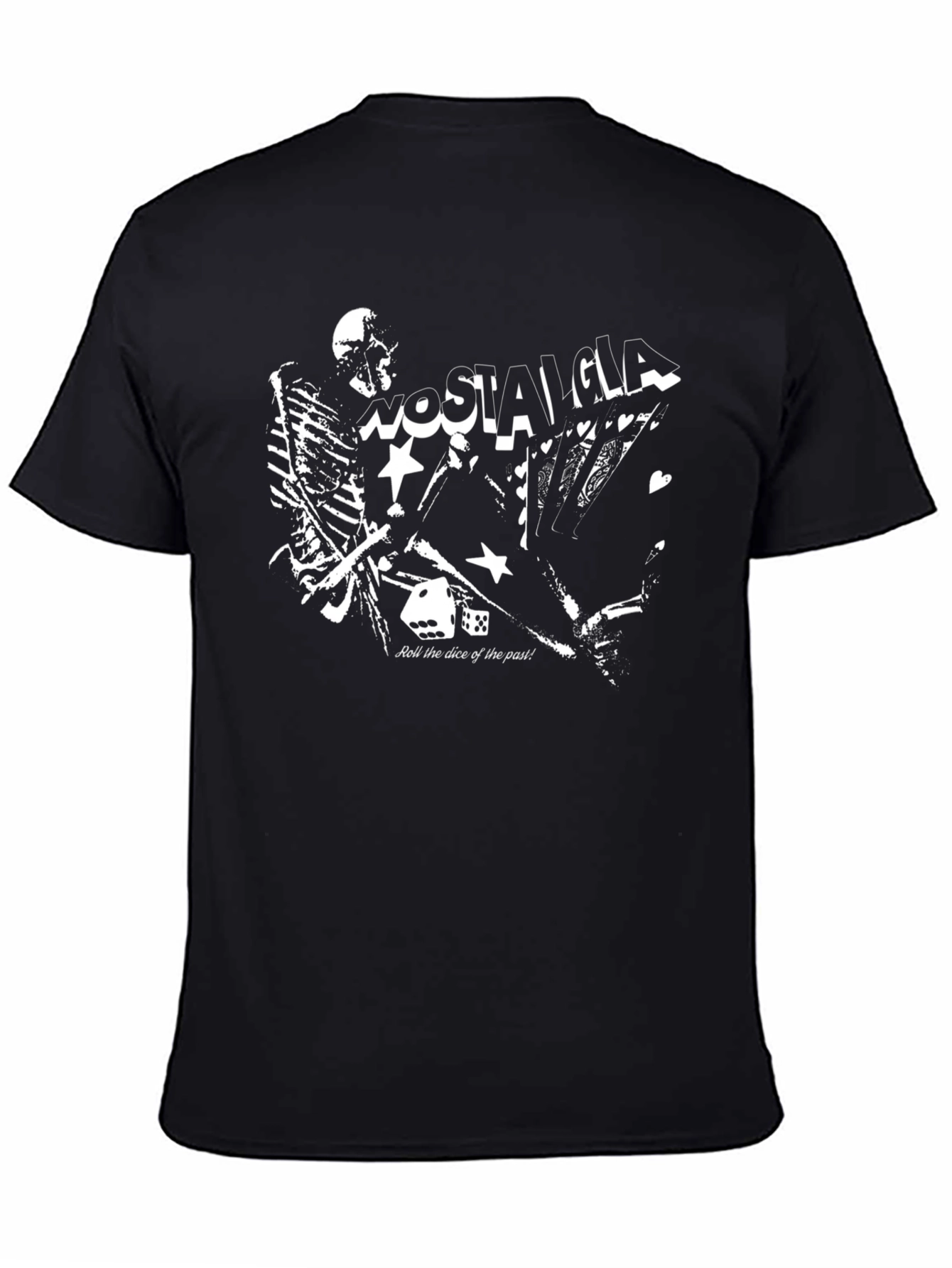 Camiseta Negra Nostalgia Skeletons