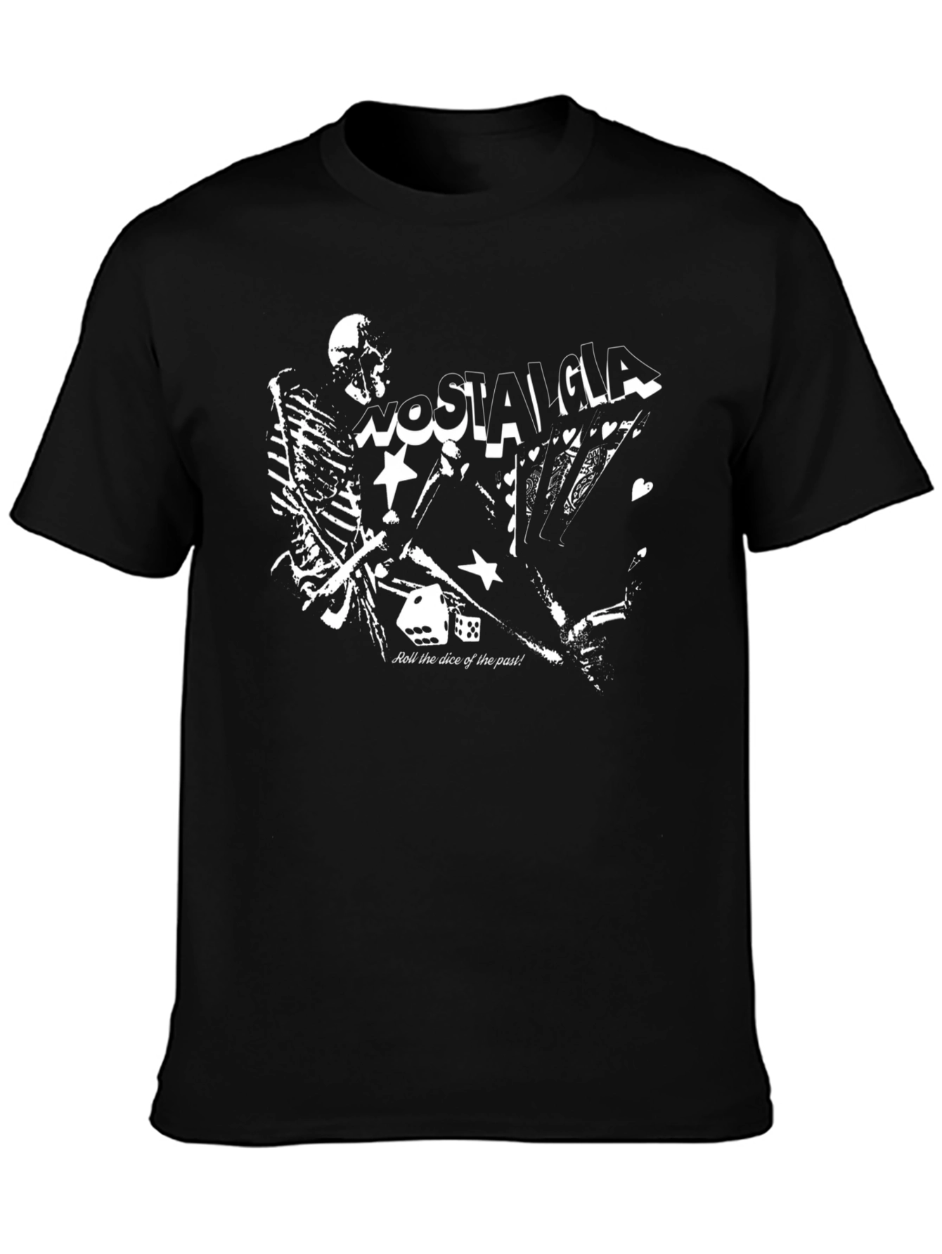 Camiseta Negra Nostalgia Skeletons