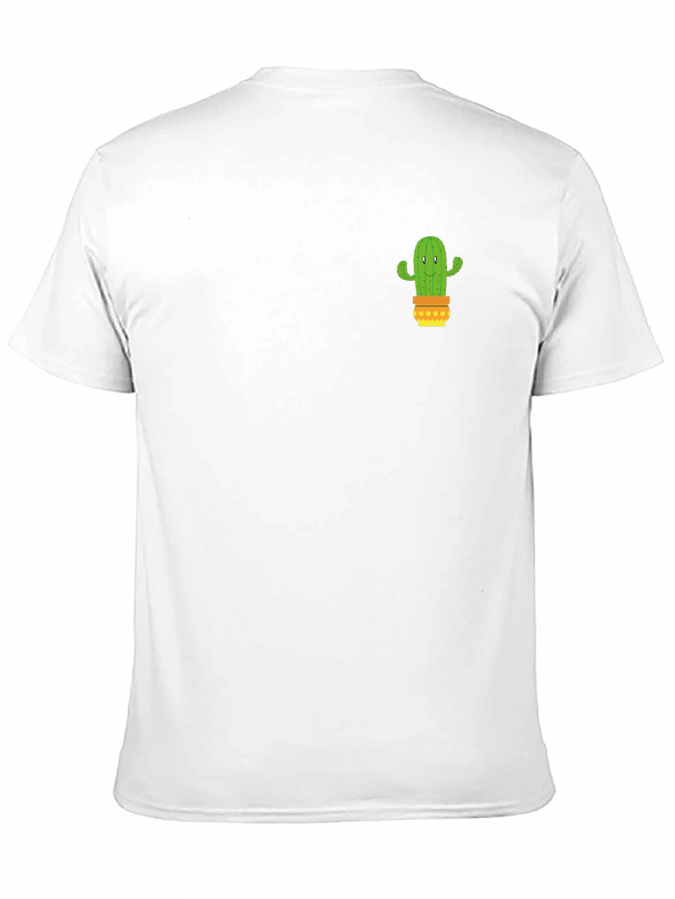 Camiseta Negra con Diseño de Cactus en Maceta