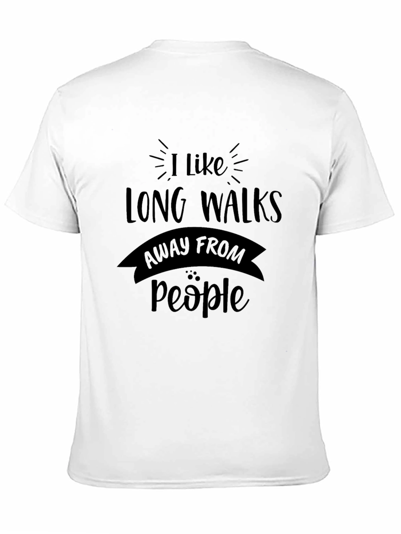 Camiseta Negra: Largos Paseos Lejos de la Gente