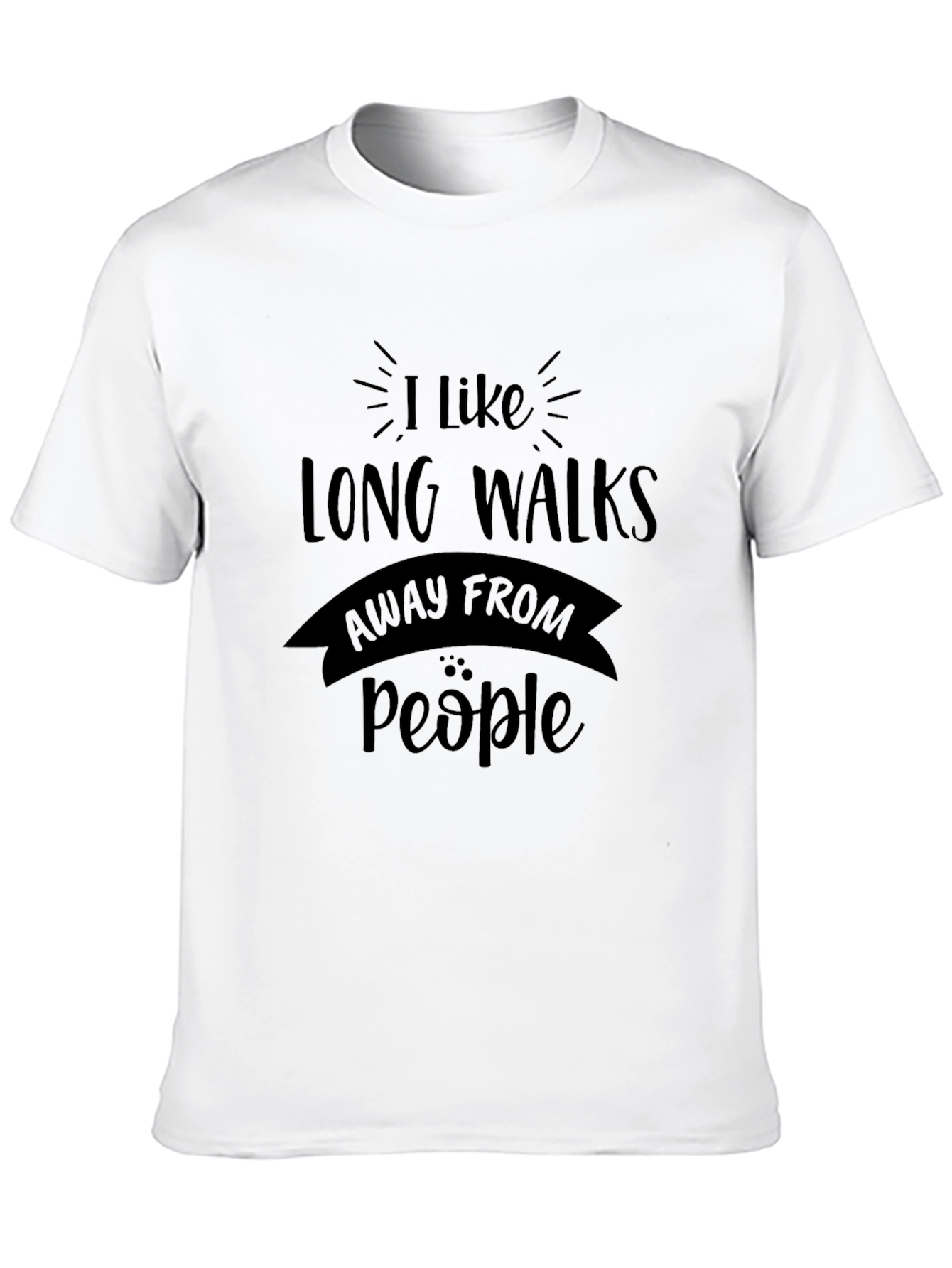 Camiseta Negra: Largos Paseos Lejos de la Gente