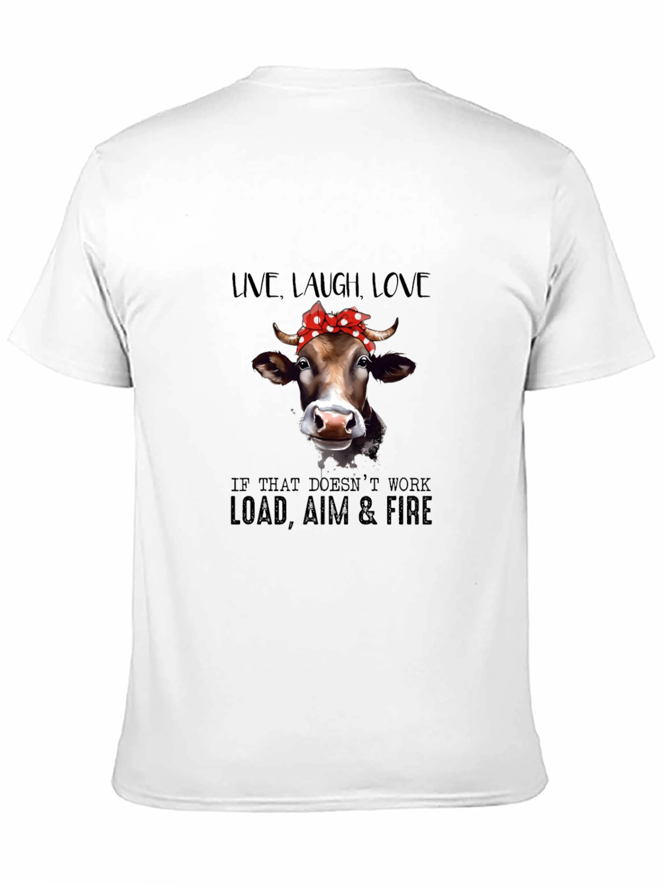 Camiseta Negra con Diseño de Vaca Vaquera