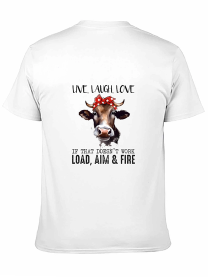 Camiseta Negra con Diseño de Vaca Vaquera