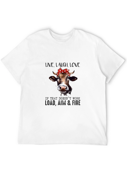 Camiseta Negra con Diseño de Vaca Vaquera