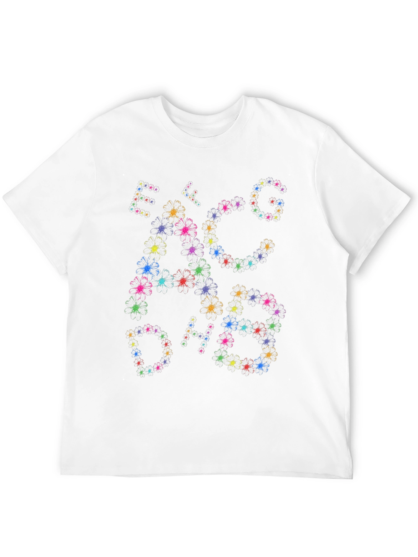 Camiseta Negra con Notas Musicales Florales