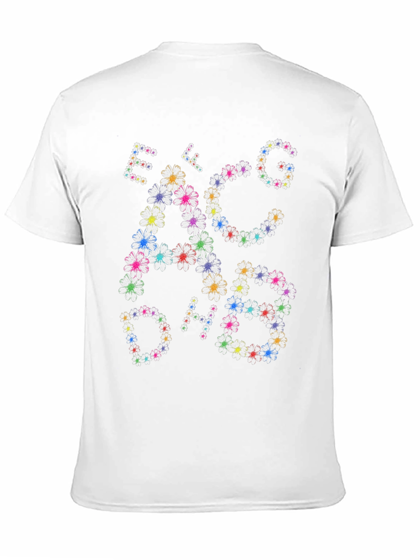 Camiseta Negra con Notas Musicales Florales