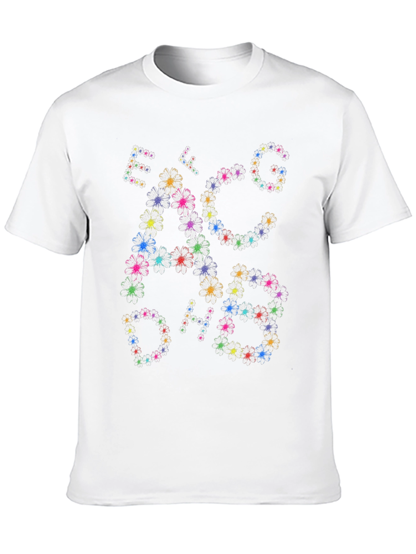 Camiseta Negra con Notas Musicales Florales