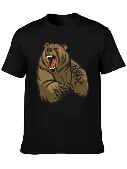 Camiseta Negra con Diseño de Oso