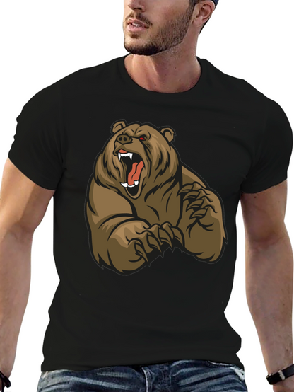 Camiseta Negra con Diseño de Oso