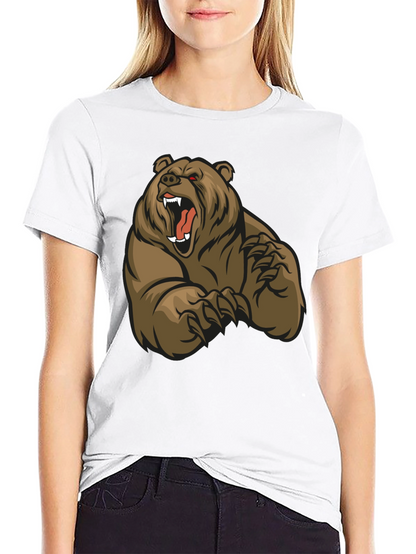 Camiseta Negra con Diseño de Oso