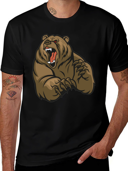 Camiseta Negra con Diseño de Oso
