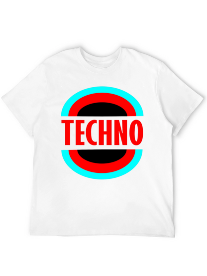 Camiseta Negra Techno - Diseño Circular Moderno