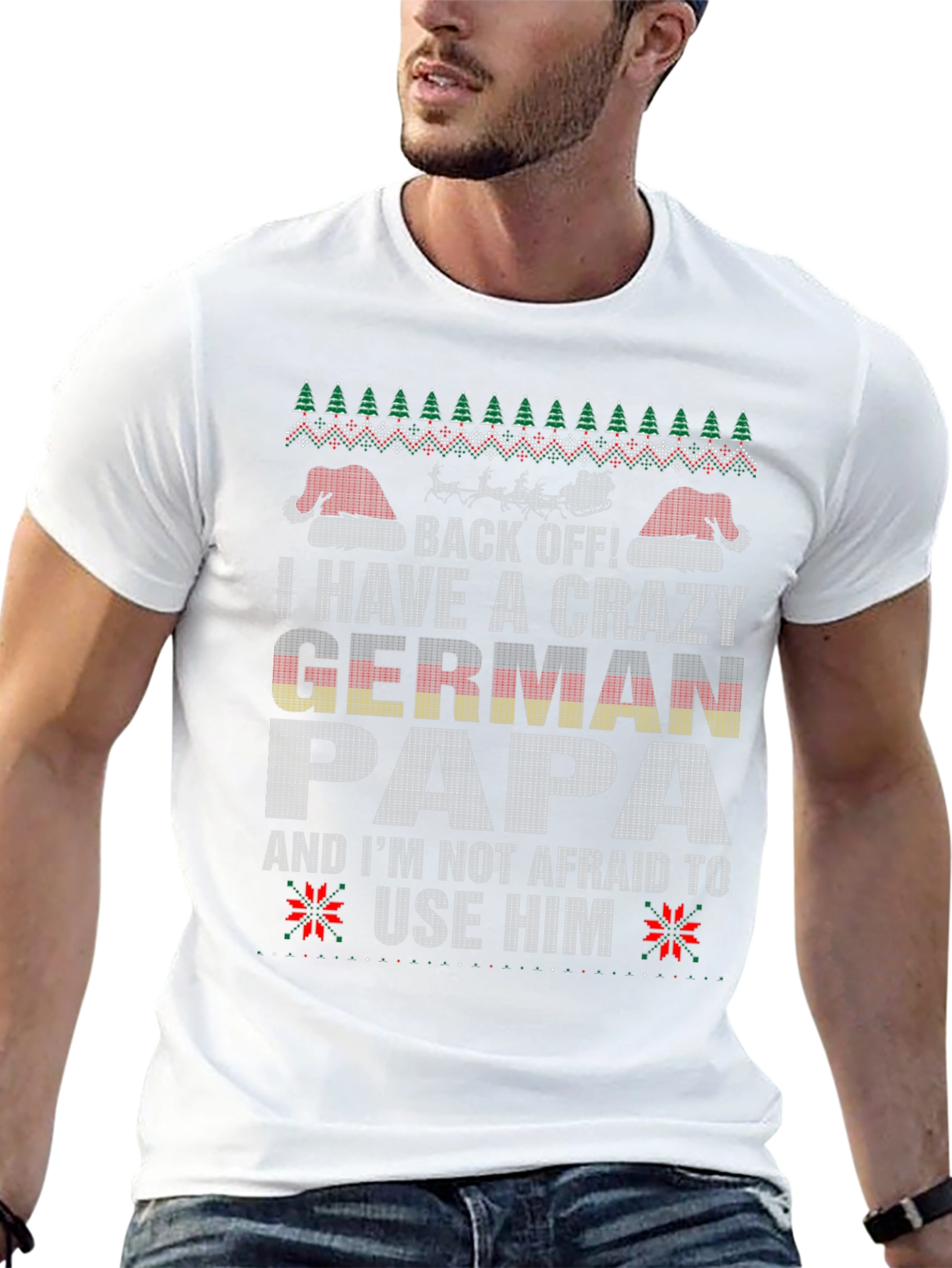 Camiseta Navideña Divertida para Papá Alemán