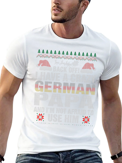 Camiseta Navideña Divertida para Papá Alemán