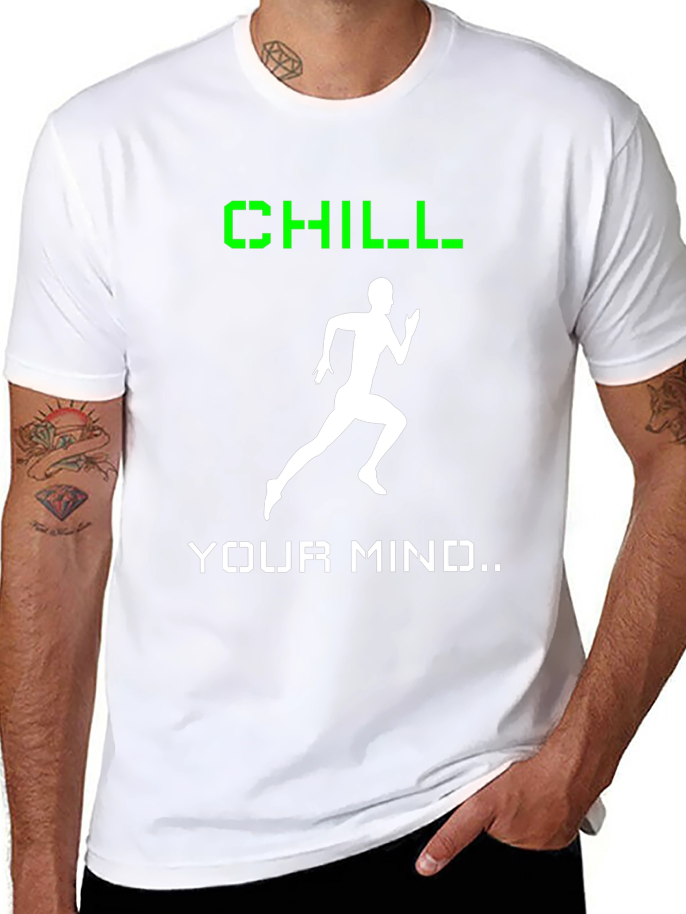 Camiseta Hombre Negra Chill Your Mind