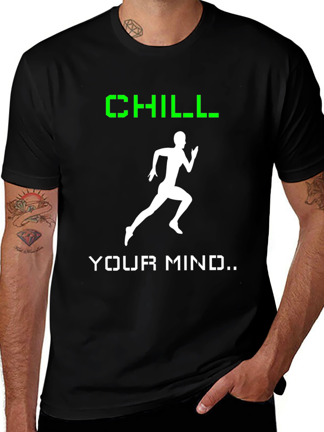 Camiseta Hombre Negra Chill Your Mind